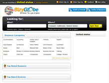 Tablet Screenshot of bizyglobe.com